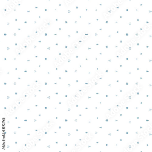 手描きの雪の結晶の背景画像（青）
