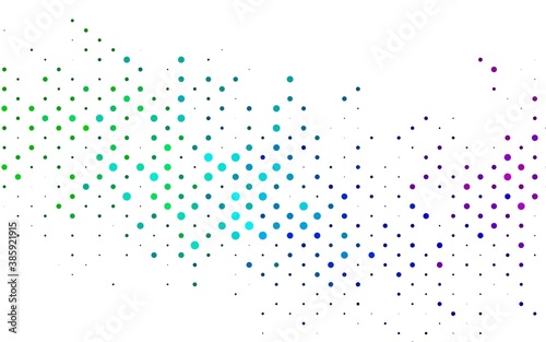 Light Multicolor  Rainbow vector template with circles.