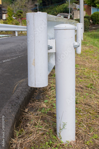 guardrail next to a country road