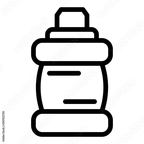 Mouthwash bottle icon. Outline mouthwash bottle vector icon for web design isolated on white background