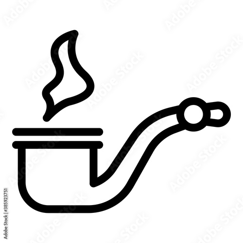 Personal smoking pipe icon. Outline personal smoking pipe vector icon for web design isolated on white background