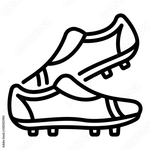 Athlete footbal boots icon. Outline athlete footbal boots vector icon for web design isolated on white background