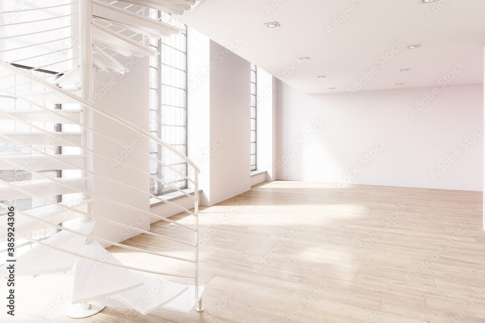 Fototapeta premium Modern Loft Area in Design - 3d visualization