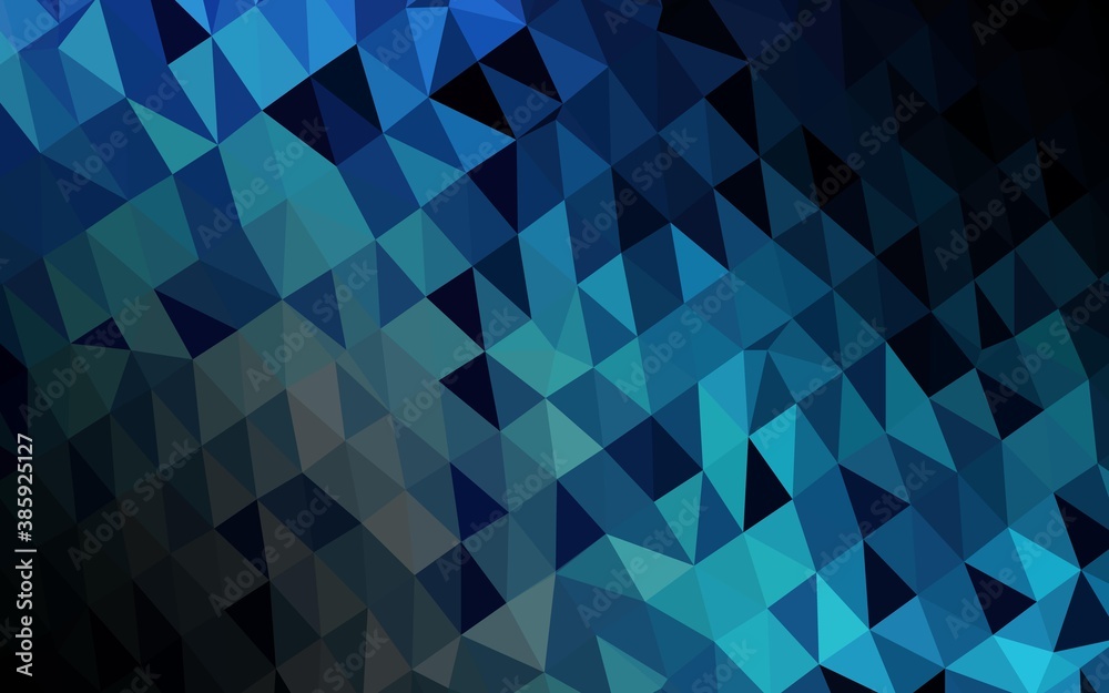 Dark BLUE vector blurry triangle template. Dark BLUE vector blurry triangle template.