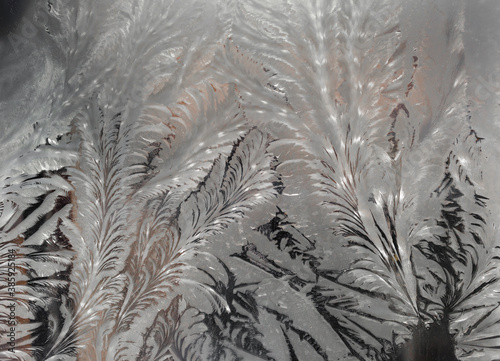 Fototapeta Naklejka Na Ścianę i Meble -  ..the frosty patterns on the window
