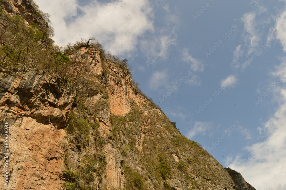 The steep and beautiful Sumidero Canyon in Chiapas, Mexico