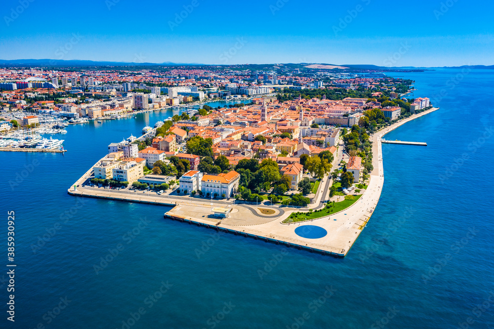 Obraz premium Aerial view of the Old Town of Zadar, Croatia