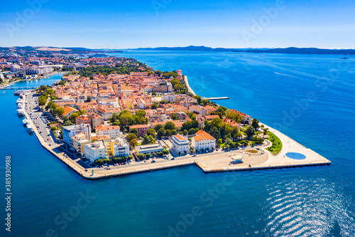 Aerial view of the Old Town of Zadar, Croatia