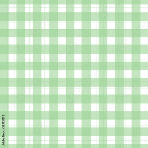 Tartan seamless pattern Plaid vector with pastel green and white color For print, wallpaper, textile, for background checkered tablecloth.