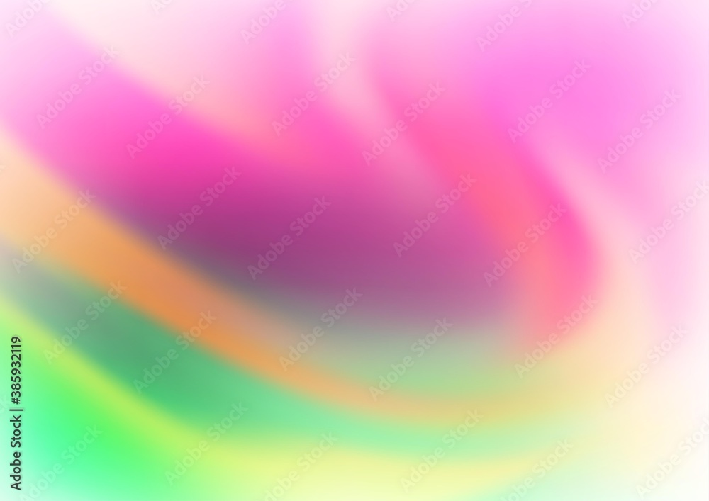 Light Pink, Green vector blurred shine abstract background.