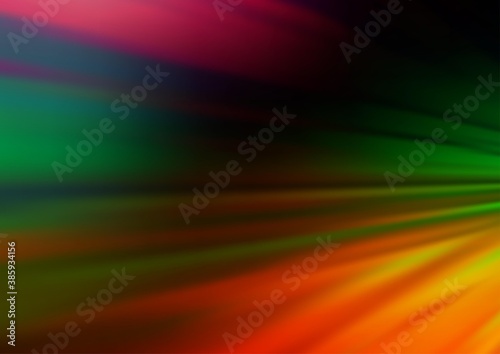 Dark Multicolor, Rainbow vector blurred and colored template.