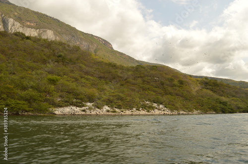 The dramatic and deep Sumidero Canyon in Chiapas, Mexico