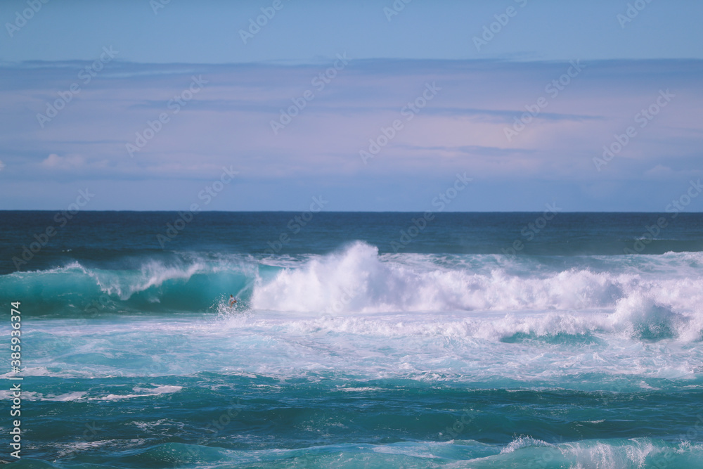 Waves on the North Shore in Winter, Oahu, Hawaii