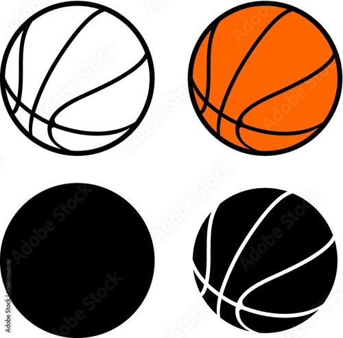 Vector illustration of the basketball balls