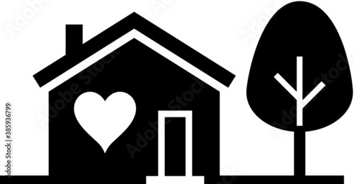 Vector illustration of the house icon