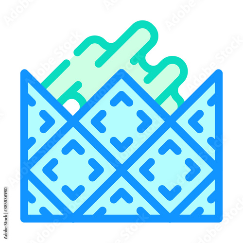 lay tiles color icon vector flat illustration