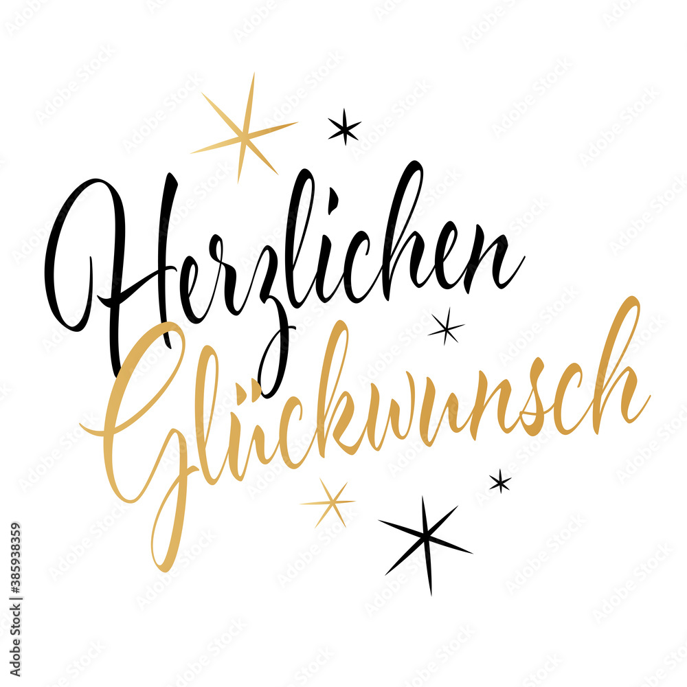 Herzlichen Glückwunsch Stock Vector Adobe Stock