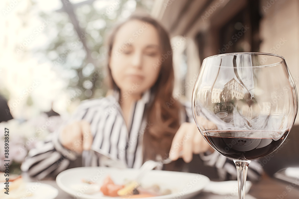 girl lunch cafe table portrait, beautiful brunette in the restaurant interior eats girl lunch cafe table portrait, beautiful brunette in the restaurant interior eats