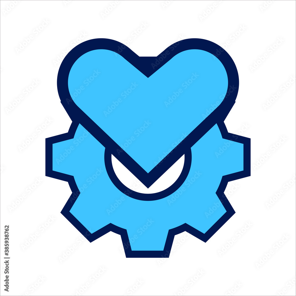 setting icon. setting with heart love symbol. Concept of health setting . Vector illustration, vector icon concept. setting icon. setting with heart love symbol. Concept of health setting . Vector illustration, vector icon concept.