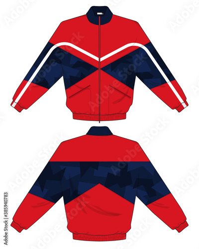 retro vintage windbreaker hoodie jacket template