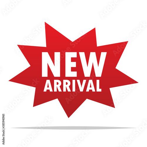 New arrival burst label vector isolated illustration