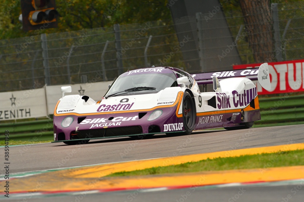 Photo Couleur Jaguar Aux 24 Heures Du Mans 1991 - Tirage Soie - Iconique