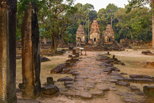 Preah Ko temple in Roluos Group, Angkor, Siem Reap, Cambodia photo