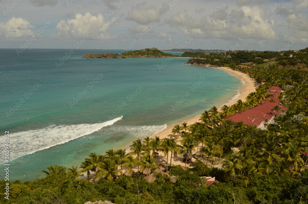 The islands and beaches of the Caribbean paradise on Antigua and Barbuda