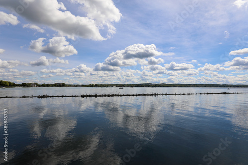 Canandaigua Lake view in the morning from the city pier photo