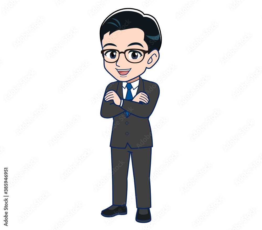 man wearing glasses in formal suits