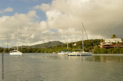 Sunset over the stunning beaches of Antigua and Barbuda in the Caribbean