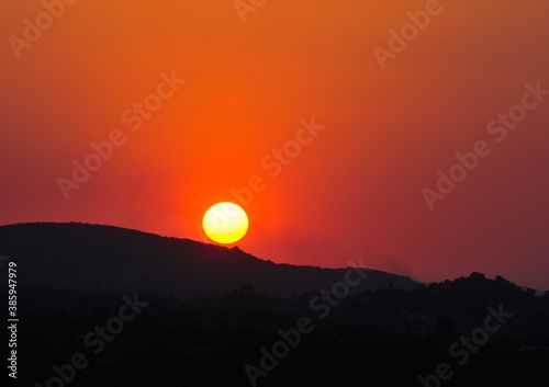 Sonnenuntergang Hampi Indien
