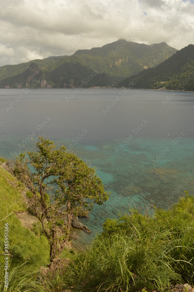 Obraz premium The stunning island of Dominica in the Caribbean