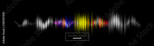 Sound wave background. Vector music frequency bar