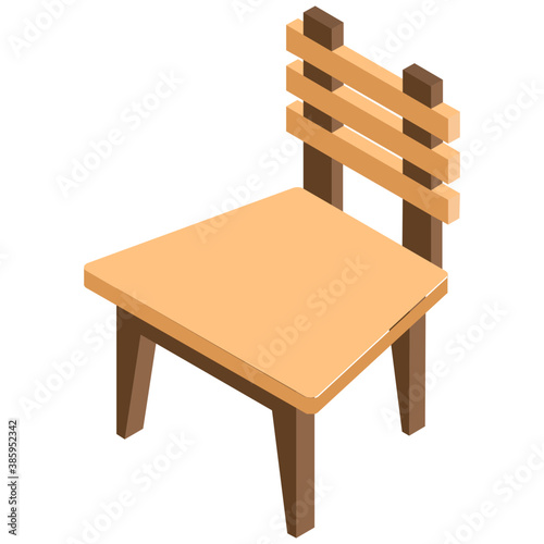 
A wooden armless chair for lawn and garden, outdoor garden patio furniture
