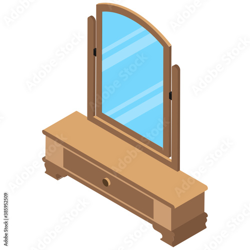 
A bedroom vanity table also known to be a dressing table

