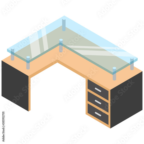 
Study desk with storage drawers 
