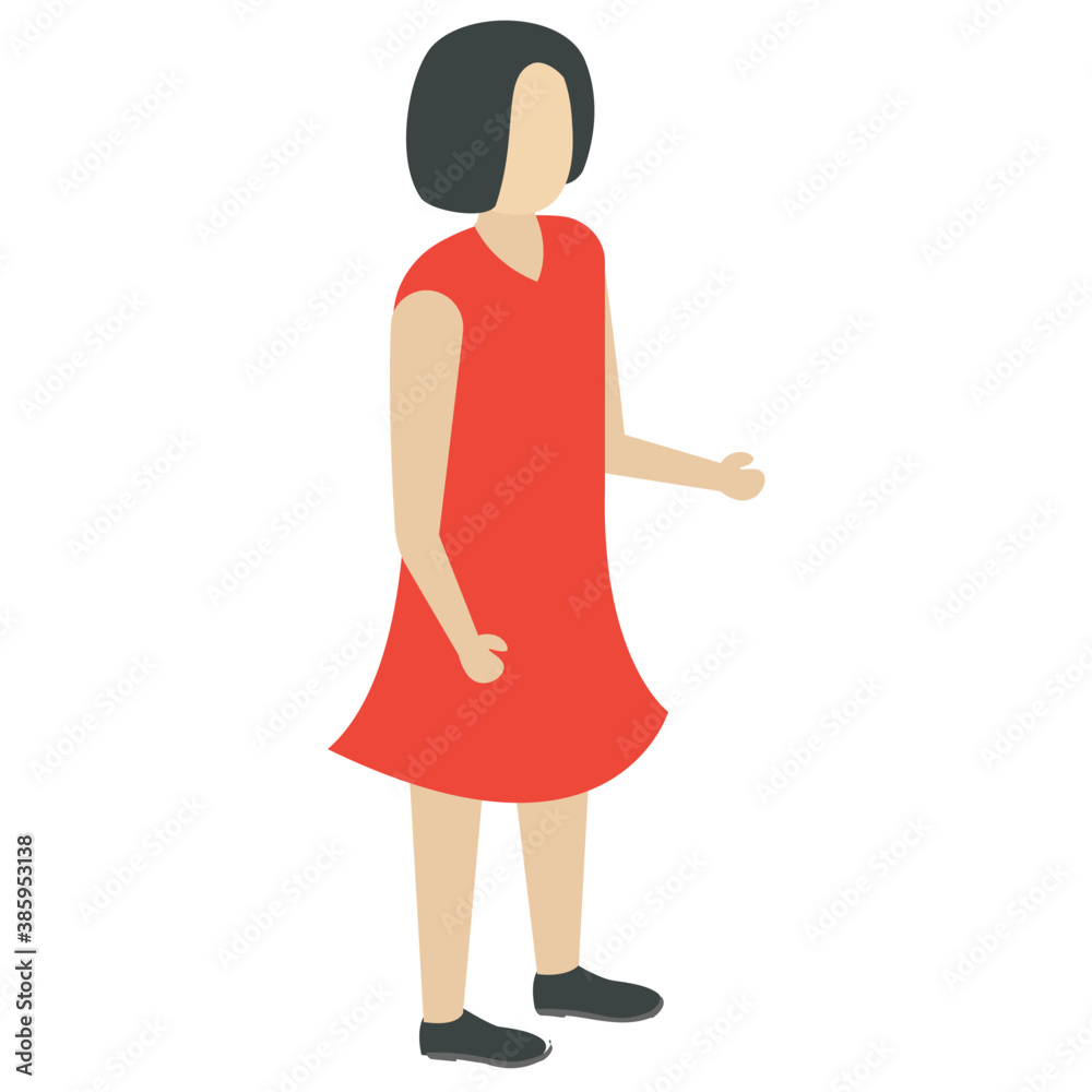 
A student is ready for school by wearing school bag 
