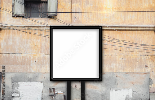 Mockup Billboar advertising marketing business, empty with screen posters  photo