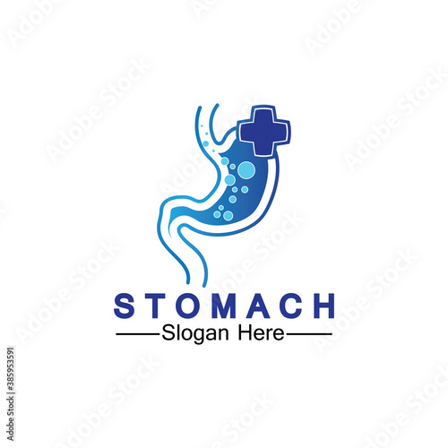 Stomach Health Logo vector illustration design - creative Gastroenterology Healthy Logo element icon, Stomach healthcare icon vector template