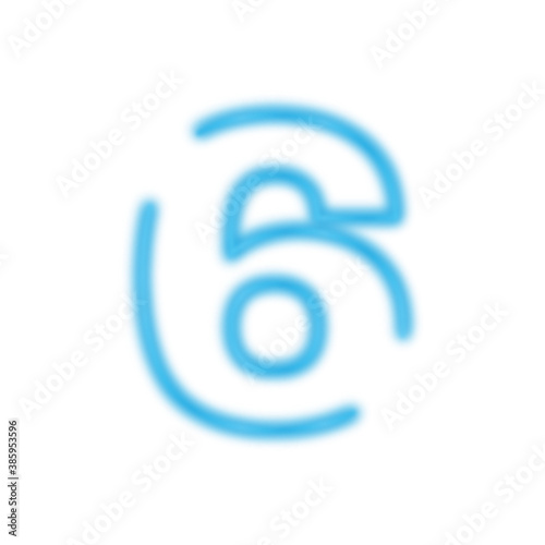 
A number having double shape, neon six 
