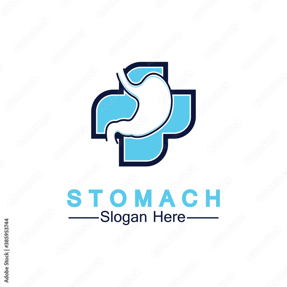 Stomach Health Logo vector illustration design - creative Gastroenterology Healthy Logo element icon, Stomach healthcare icon vector template