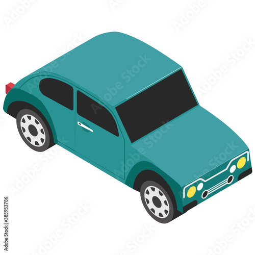 
Flat icon design of crossover car
