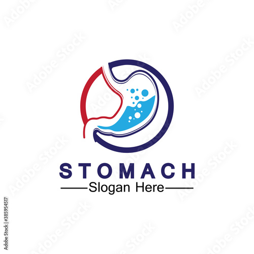 Stomach Health Logo vector illustration design - creative Gastroenterology Healthy Logo element icon, Stomach healthcare icon vector template