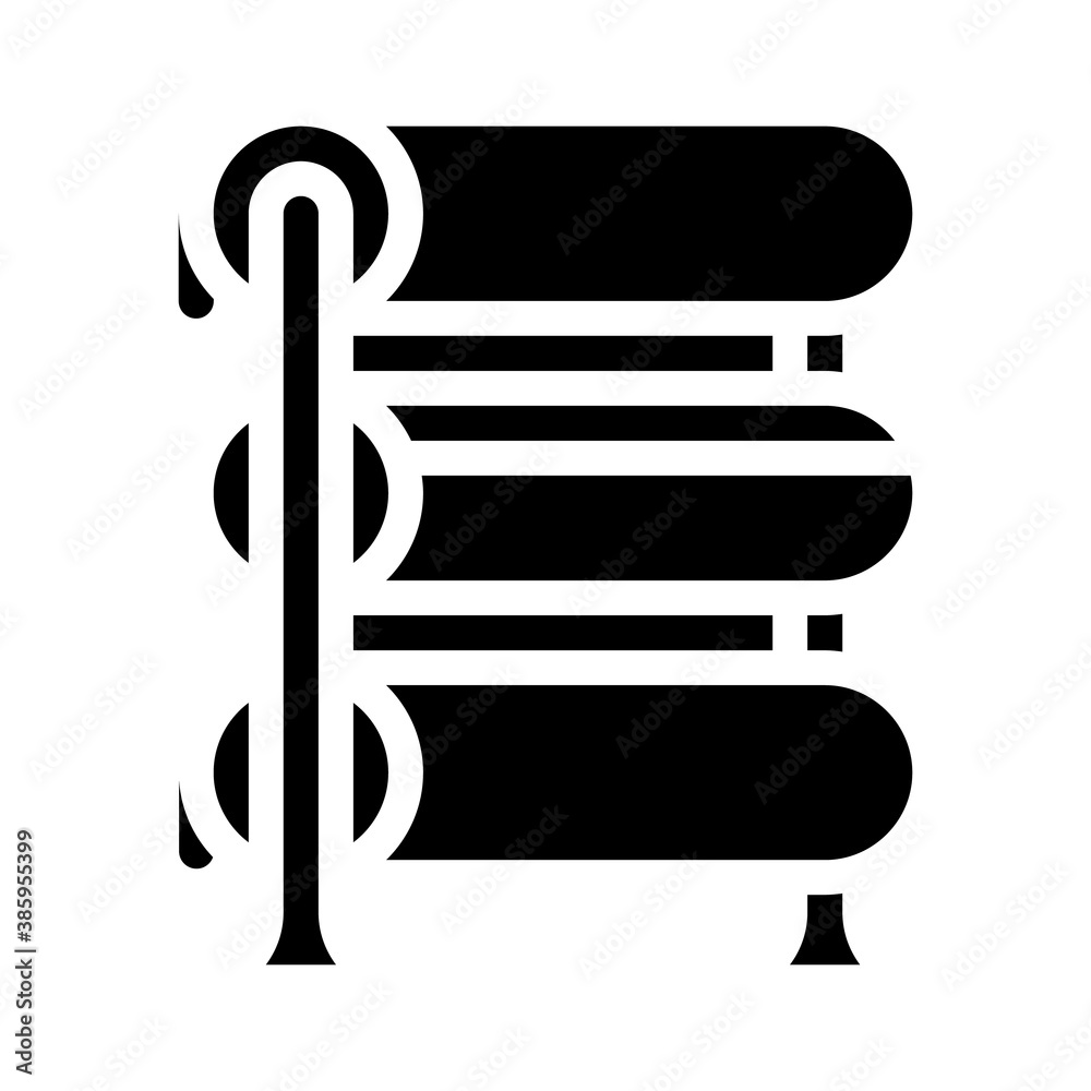 rack with fabrics glyph icon vector illustration rack with fabrics glyph icon vector illustration