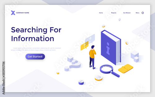 Isometric Vector Landing Page