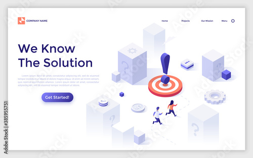 Isometric Vector Landing Page