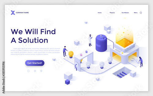 Isometric Vector Landing Page