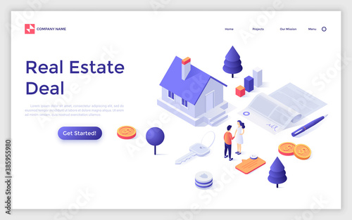 Isometric Vector Landing Page