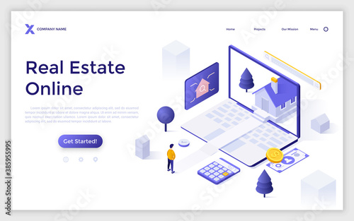 Isometric Vector Landing Page